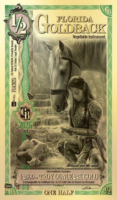 1/2 Florida Goldback | Aurum Gold Foil Note (24k)