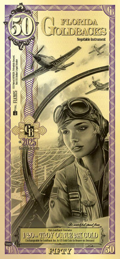50 Florida Goldback | Aurum Gold Foil Note (24k)