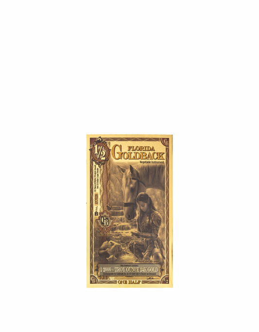 1/2 Florida Goldback | Aurum Gold Foil Note (24k)