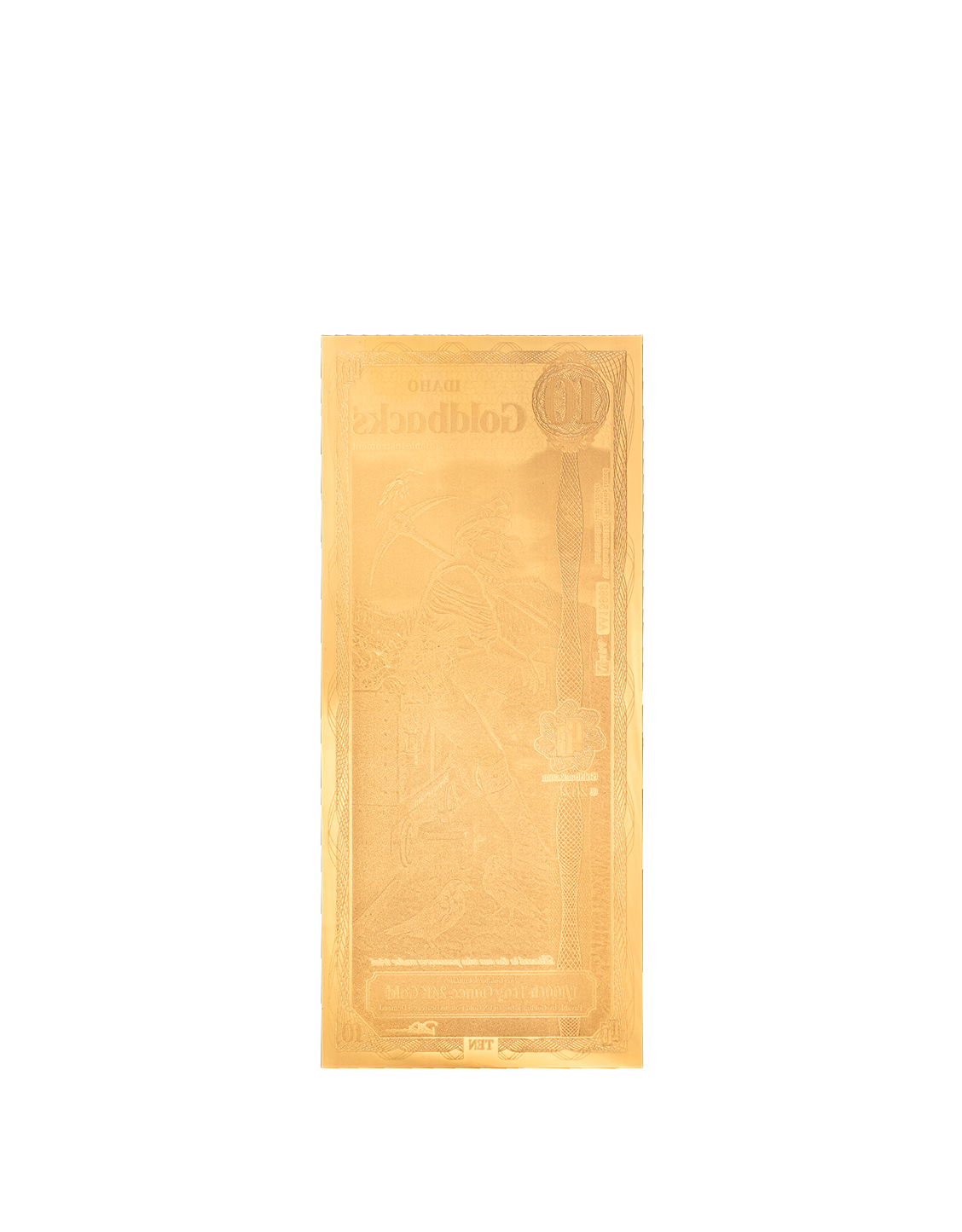 10 Idaho Goldback - Alpha Edition (α) | Aurum Gold Foil Note (24k)