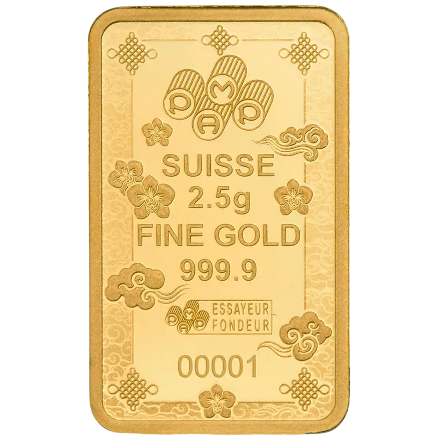 2.5g Gold PAMP Lucky Cat Bar (999.9)