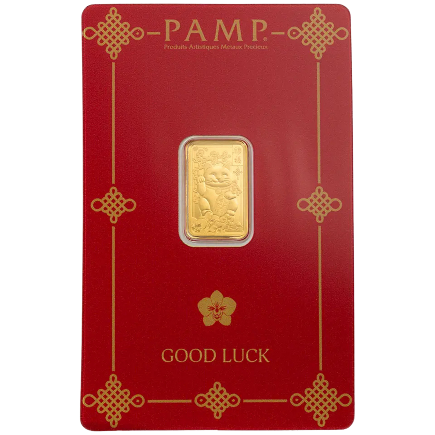 2.5g Gold PAMP Lucky Cat Bar (999.9)