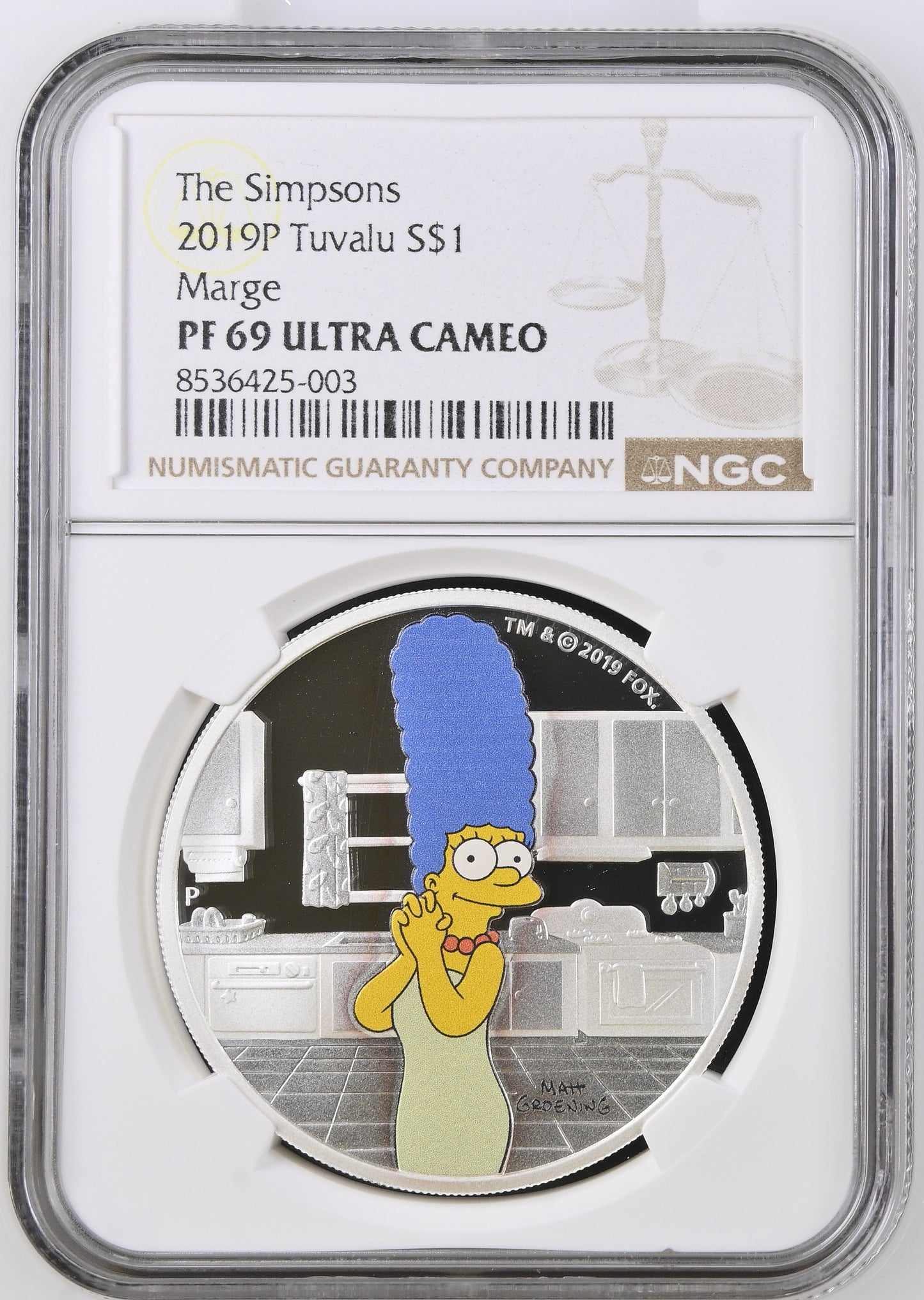 2019 The Simpsons™ – Marge Simpson 1oz Silver Proof Coin [NGC PF69]