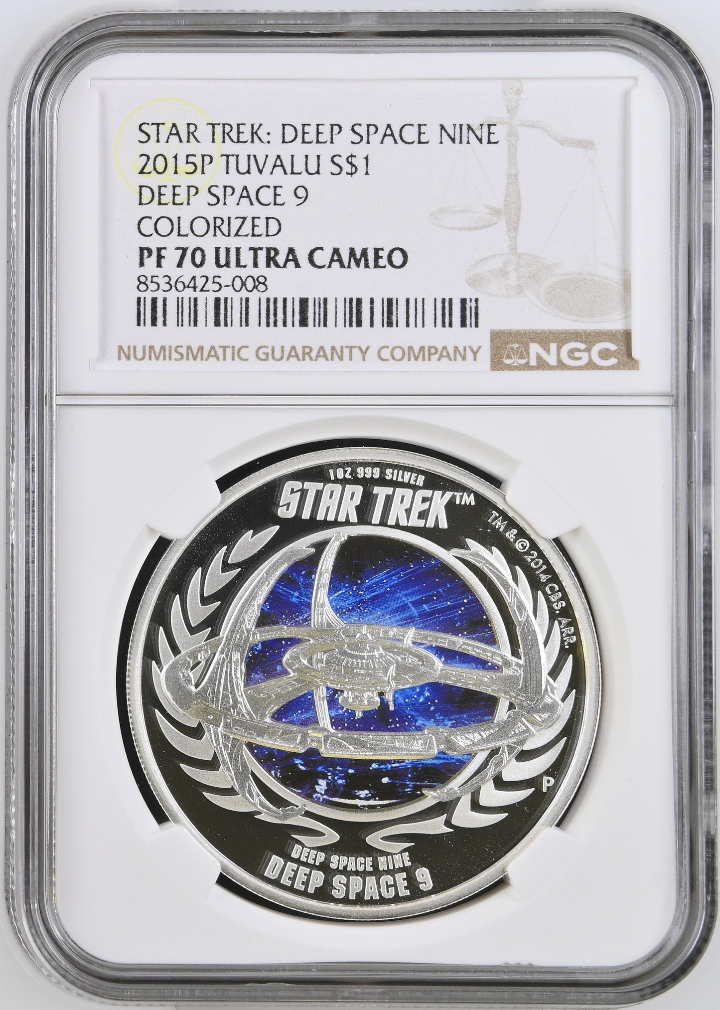 2015 Star Trek™ – Deep Space 9 1oz Silver Proof Coin [NGC PF 70]
