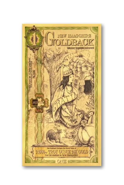 2021 1 New Hampshire Goldback front