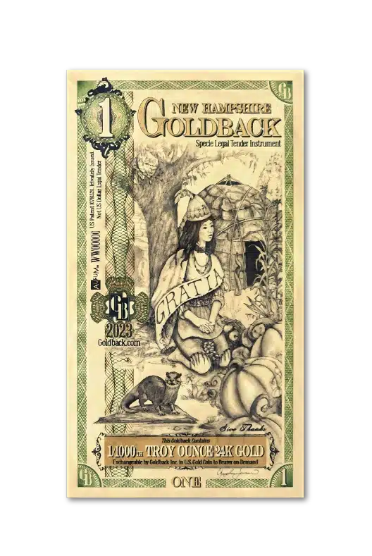 2023 1 New Hampshire Goldback front