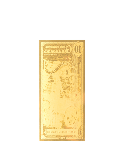10 New Hampshire Goldback | Aurum Gold Foil Note (24k)