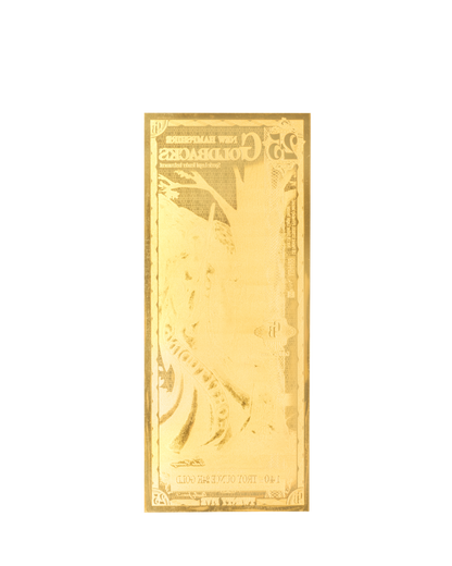 25 New Hampshire Goldback | Aurum Gold Foil Note (24k)