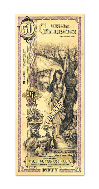 50 Nevada Goldback | Aurum Gold Foil Note (24k)