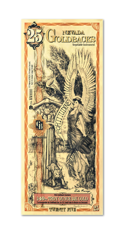 25 Nevada Goldback | Aurum Gold Foil Note (24k)