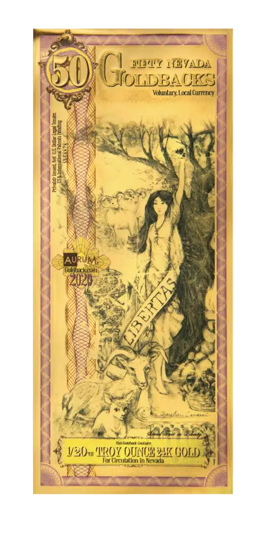 2020 50 Nevada Goldback front