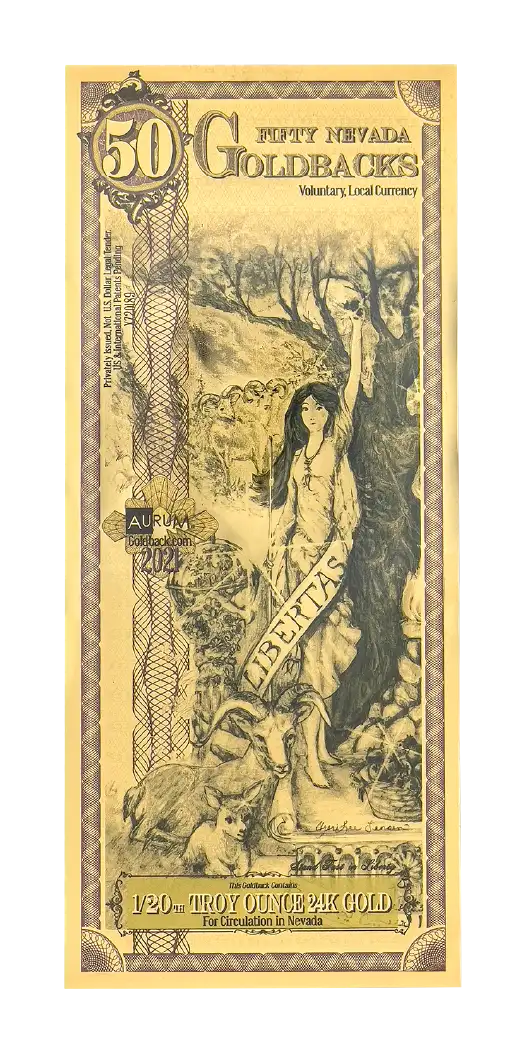 2021 50 Nevada Goldback front