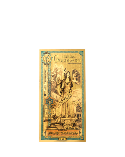 5 Nevada Goldback | Aurum Gold Foil Note (24k)