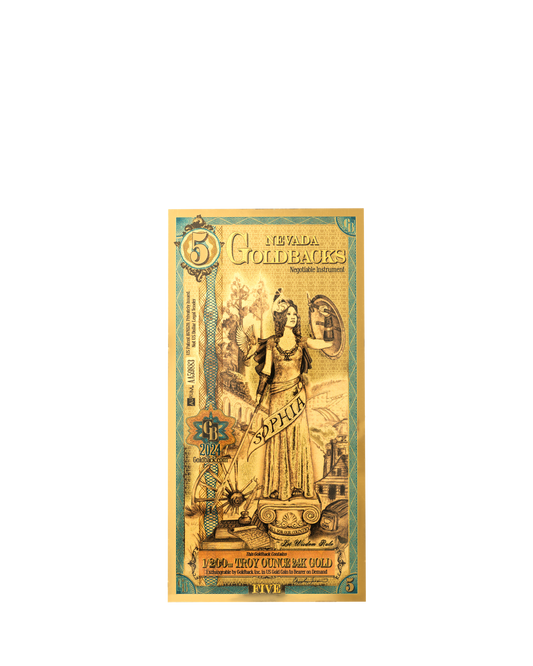 5 Nevada Goldback | Aurum Gold Foil Note (24k)