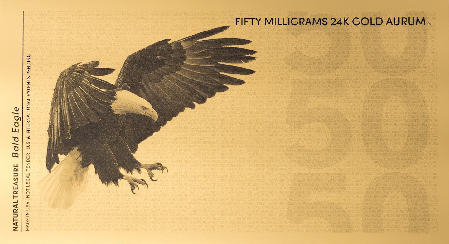Bald Eagle Aurum® 50mg 24k Gold Note