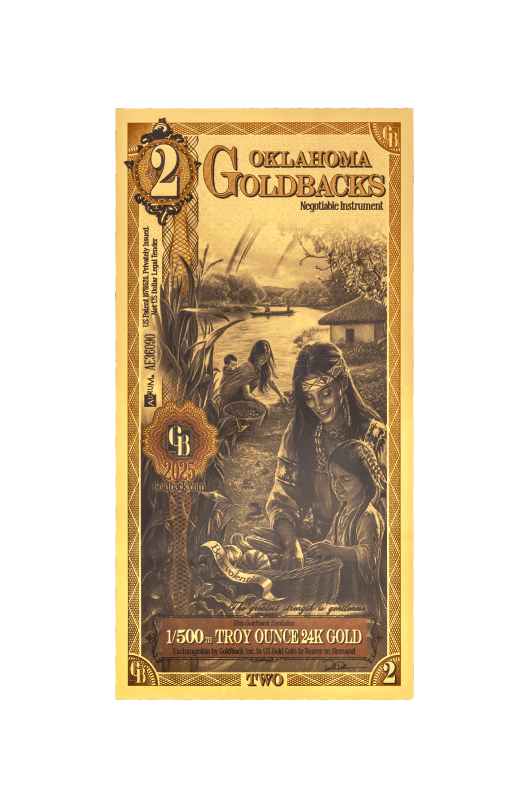 2025 2 Oklahoma Goldback front