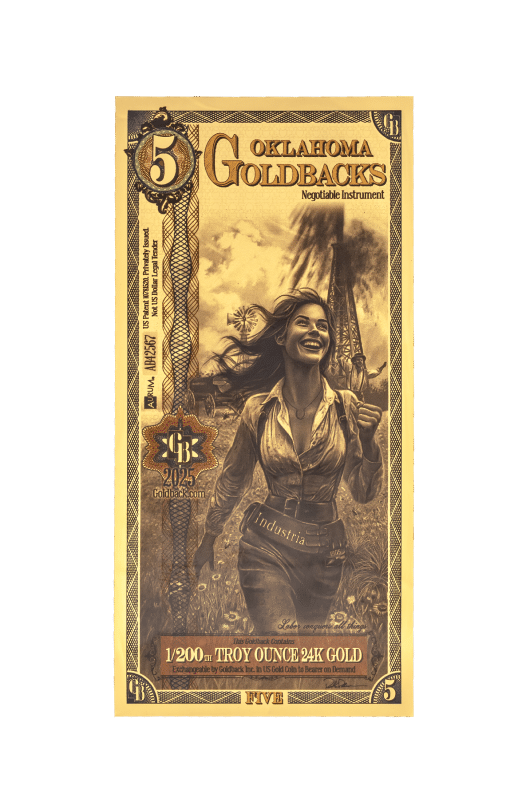 2025 5 Oklahoma Goldback front