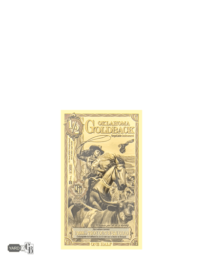 1/2 Oklahoma Goldback | Aurum Gold Foil Note (24k)