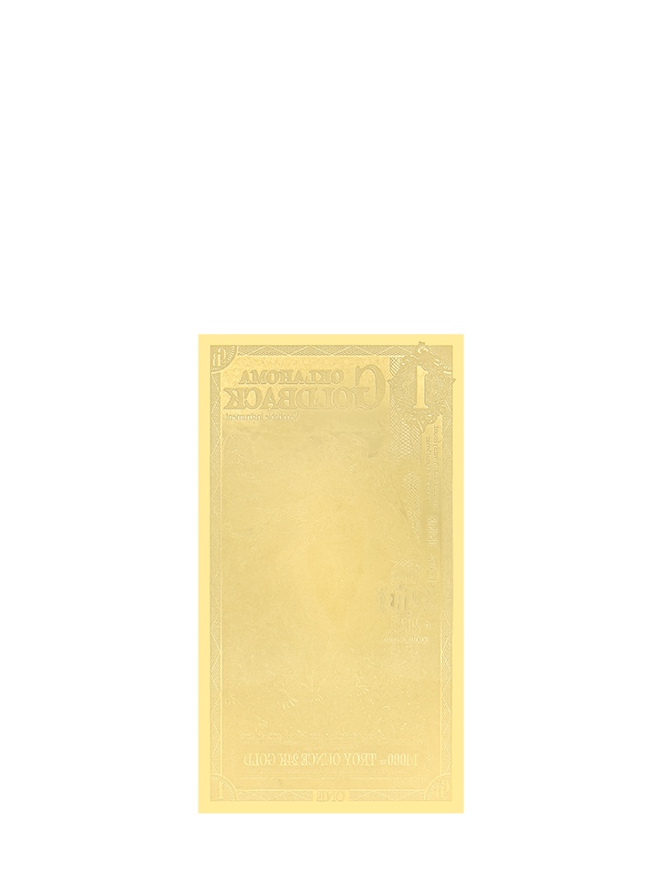 1 Oklahoma Goldback | Aurum Gold Foil Note (24k)