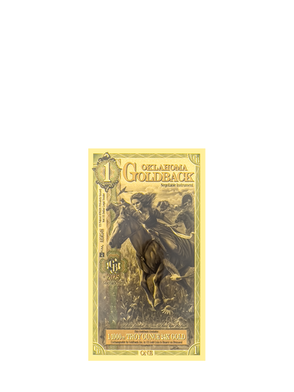 1 Oklahoma Goldback | Aurum Gold Foil Note (24k)