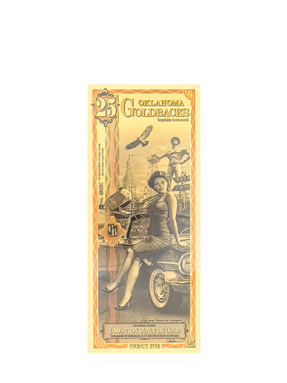 25 Oklahoma Goldback | Aurum Gold Foil Note (24k)