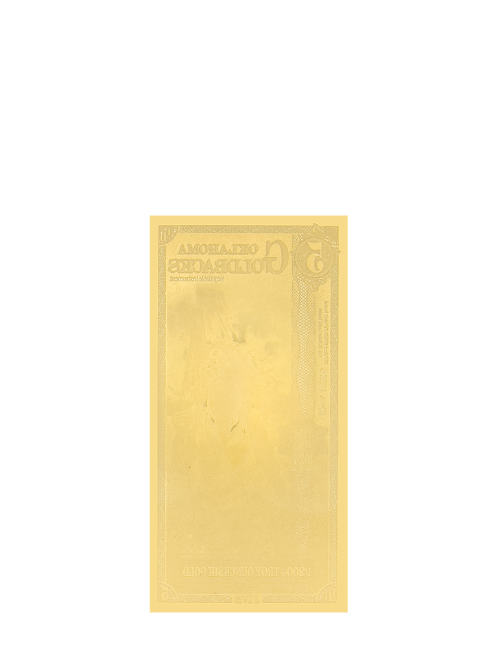 5 Oklahoma Goldback | Aurum Gold Foil Note (24k)