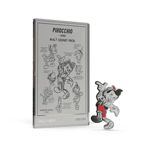2026 Niue Disney Pinocchio 3/4oz Silver Collectible & 5g Foil Set