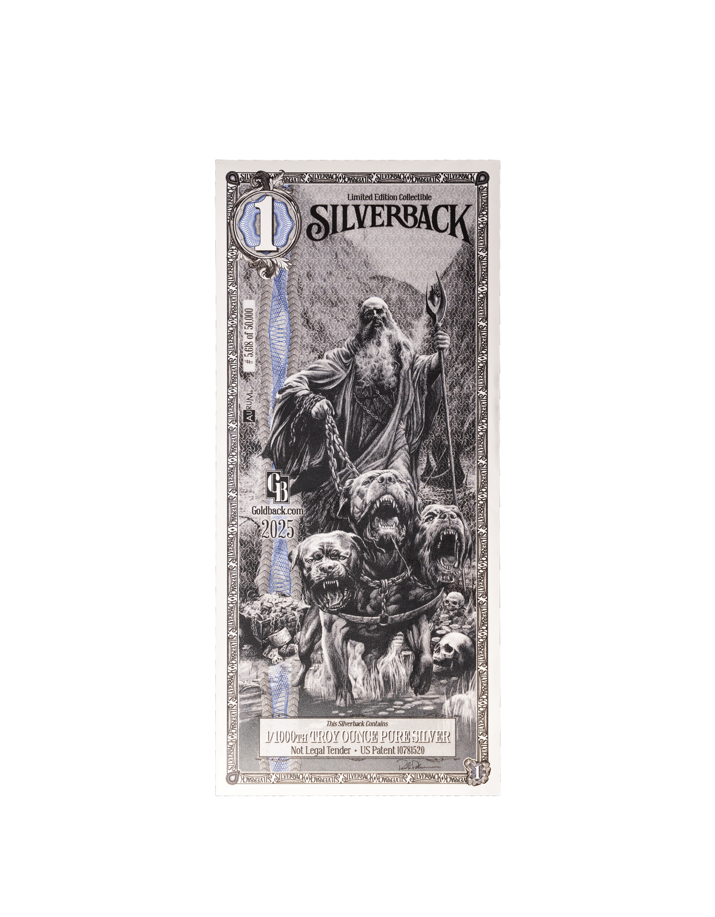 2025 1 Silverback Silver Note Legends of Olympus: Hades