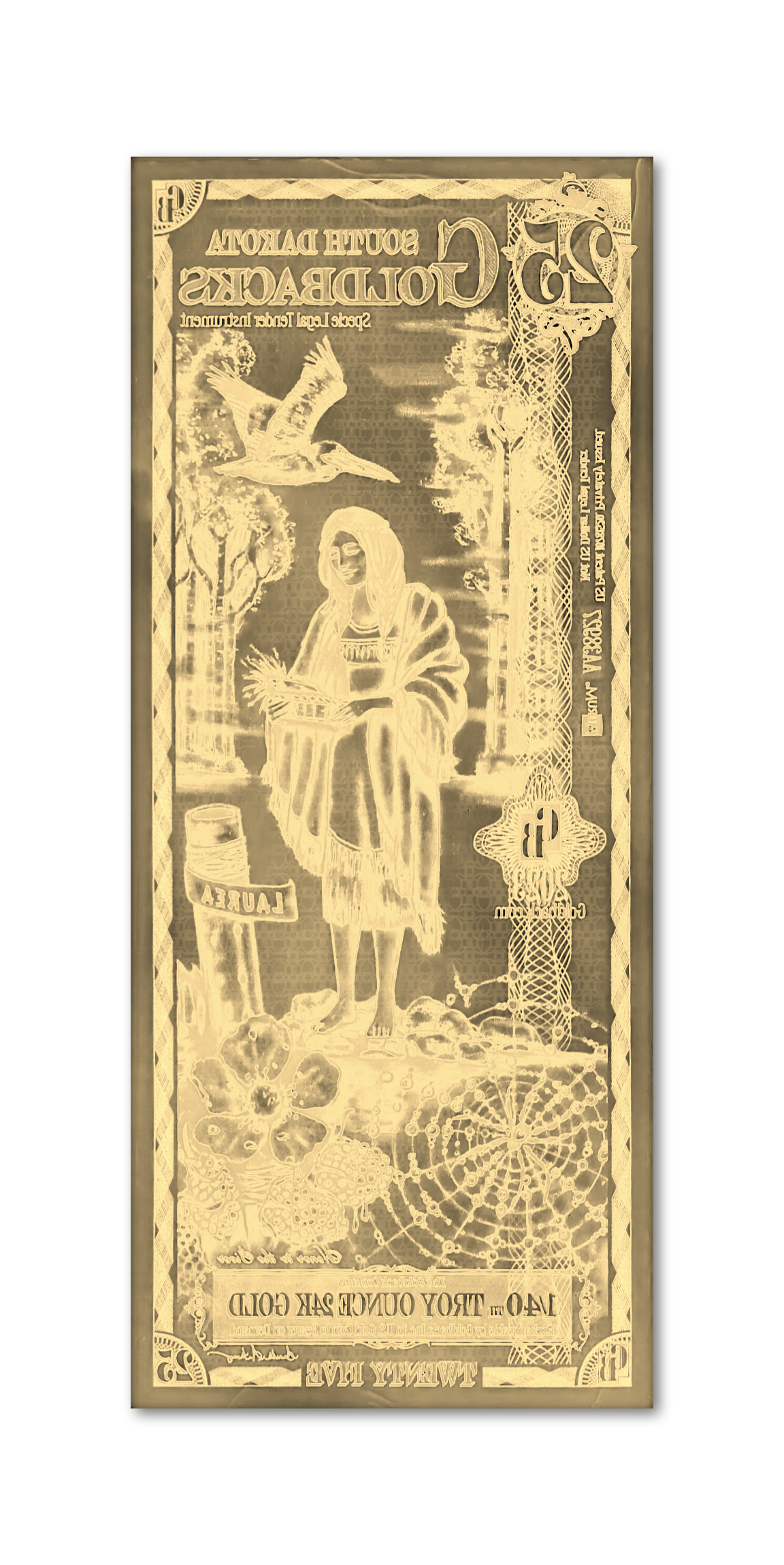 25 South Dakota Goldback – 2023 back
