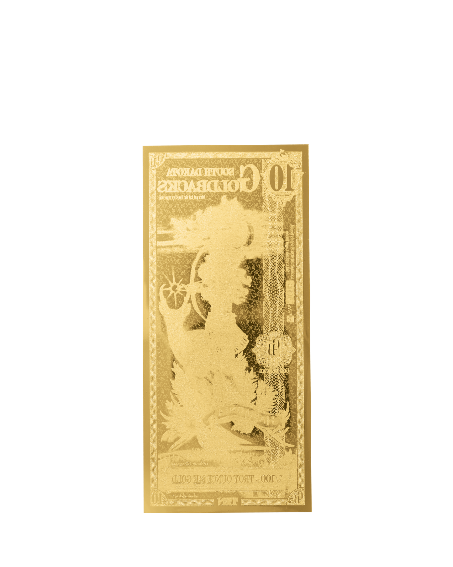 10 South Dakota Goldback | Aurum Gold Foil Note (24k)