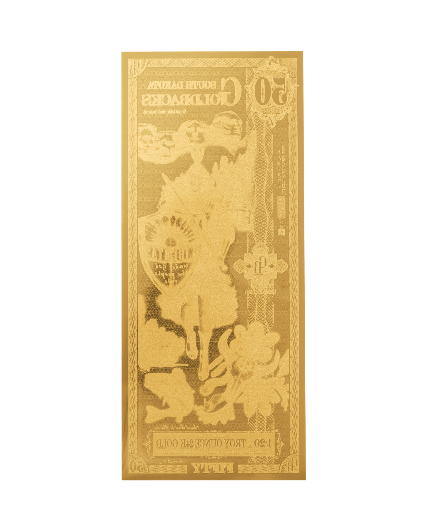 50 South Dakota Goldback | Aurum Gold Foil Note (24k)