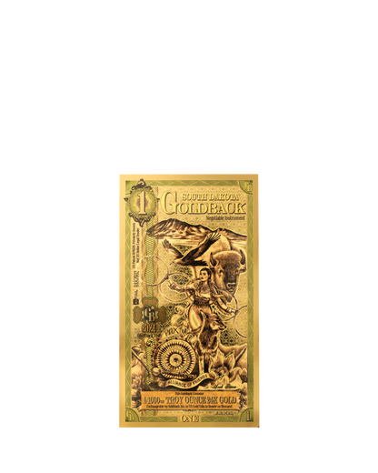 1 South Dakota Goldback | Aurum Gold Foil Note (24k)