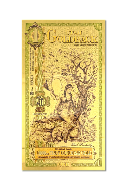 1 Utah Goldback | Aurum Gold Foil Note (24k)