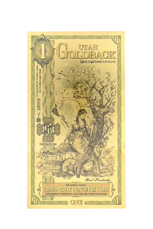 2023 1 Utah Goldback front