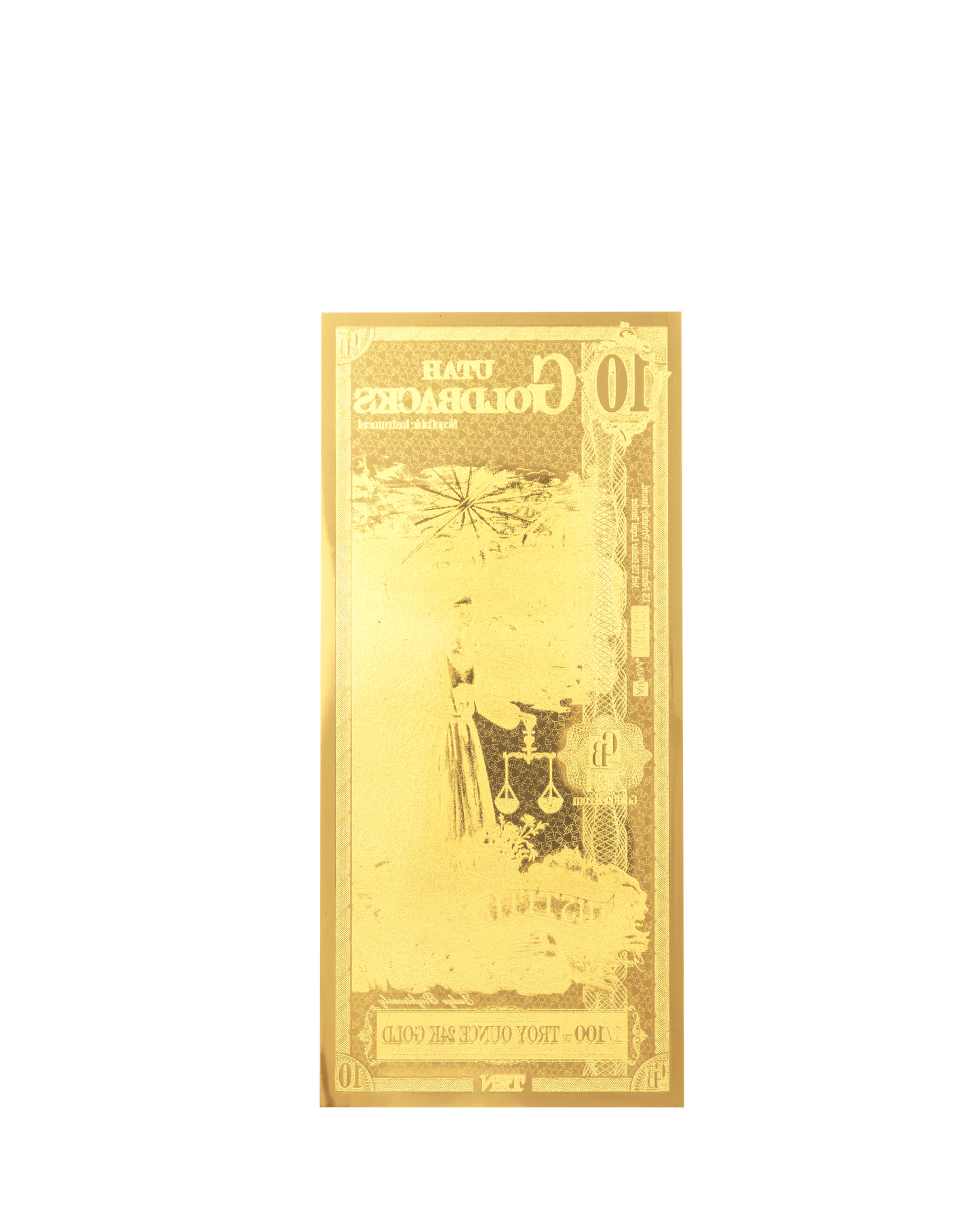 10 Utah Goldback | Aurum Gold Foil Note (24k)