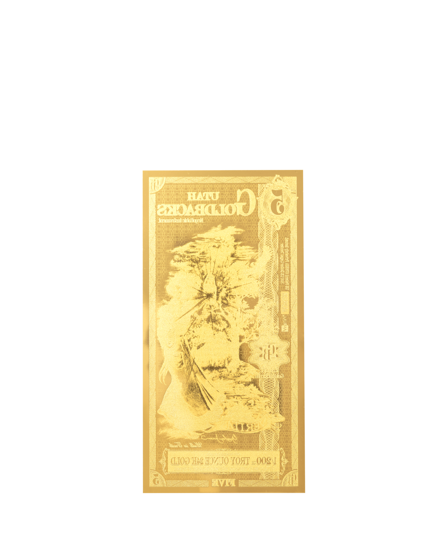 5 Utah Goldback | Aurum Gold Foil Note (24k)