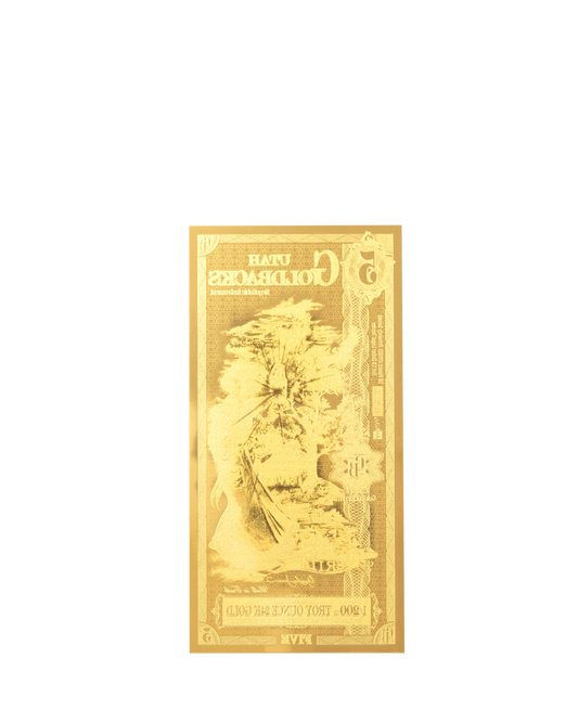 5 Utah Goldback | Aurum Gold Foil Note (24k)