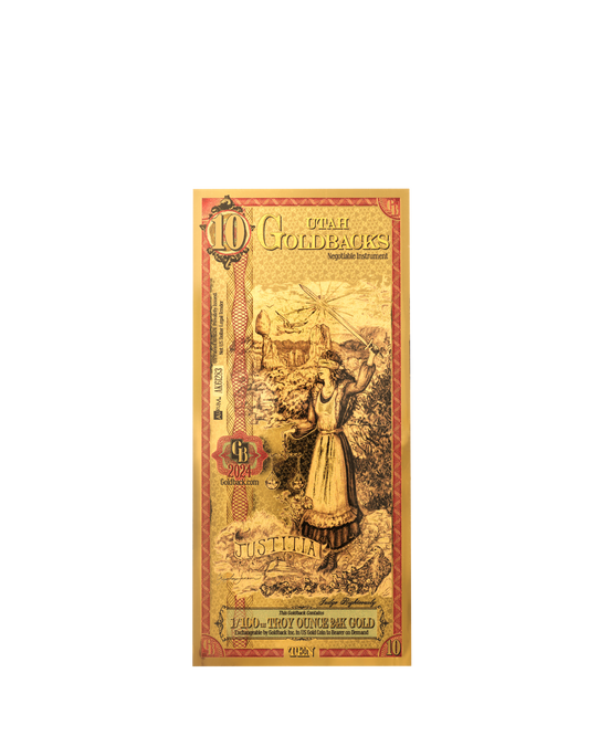 10 Utah Goldback | Aurum Gold Foil Note (24k)