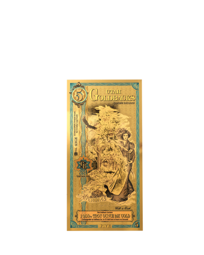 5 Utah Goldback | Aurum Gold Foil Note (24k)