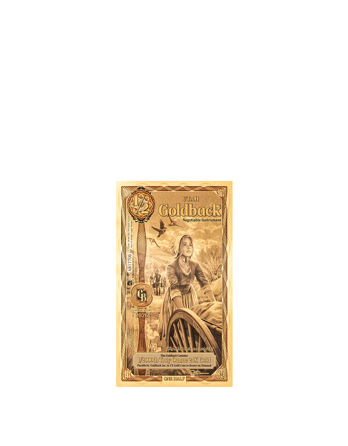 ½ Utah Goldback - Alpha Edition (α) – view 2