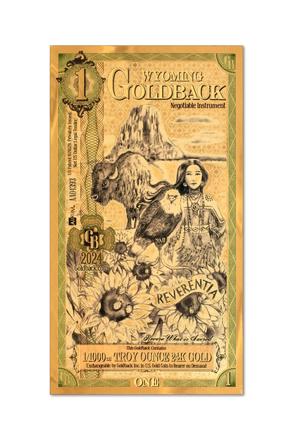 1 Wyoming Goldback | Aurum Gold Foil Note (24k)