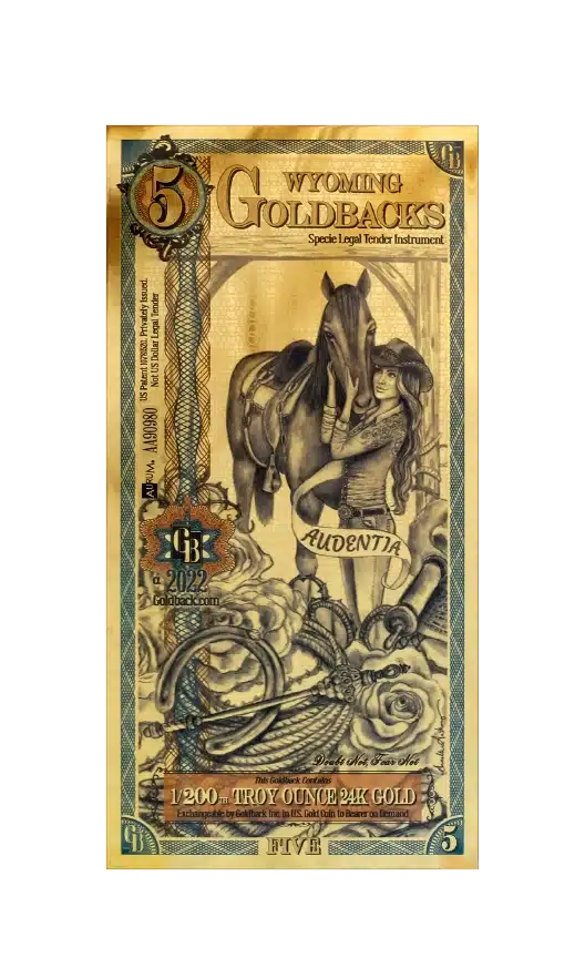 2022 5 Wyoming Goldback front