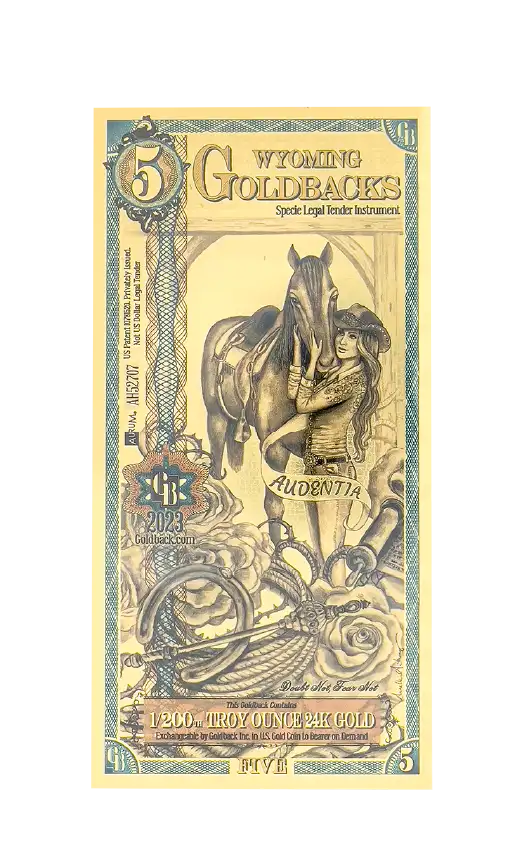 2023 5 Wyoming Goldback front