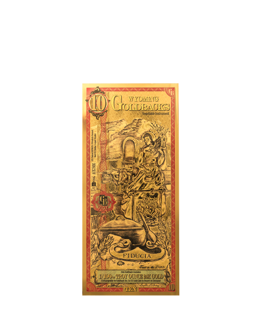 10 Wyoming Goldback | Aurum Gold Foil Note (24k)