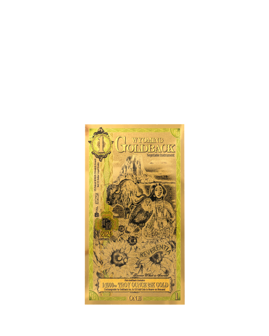1 Wyoming Goldback | Aurum Gold Foil Note (24k)