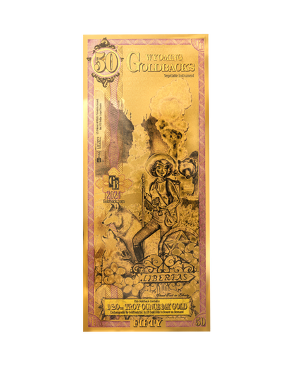 50 Wyoming Goldback | Aurum Gold Foil Note (24k)