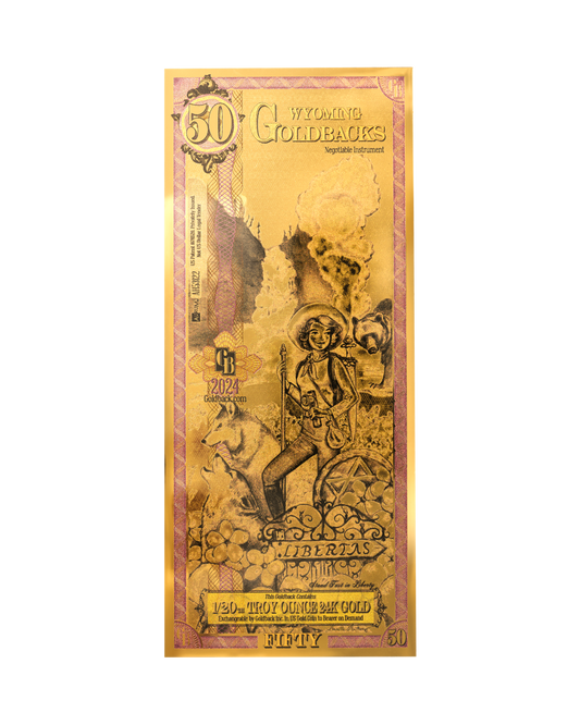 50 Wyoming Goldback | Aurum Gold Foil Note (24k)