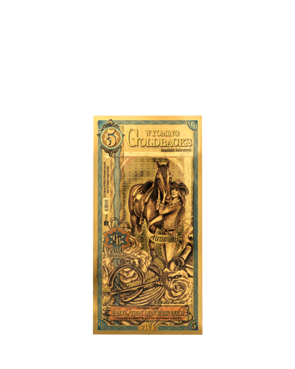 5 Wyoming Goldback | Aurum Gold Foil Note (24k)