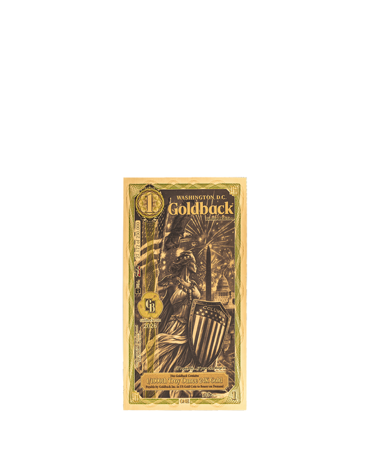 1 Washington D.C. Goldback | Aurum Gold Foil Note (24k)