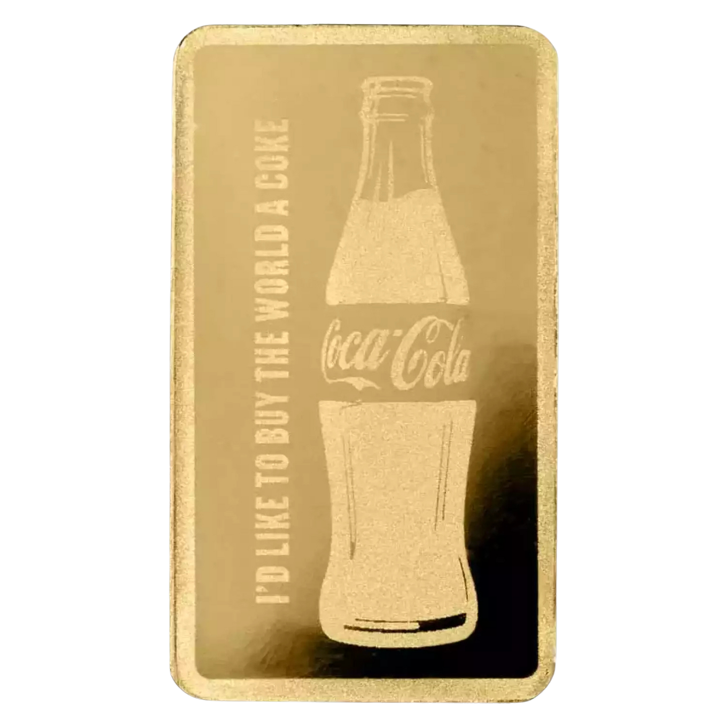 Coca-Cola half gram gold bar bottle design